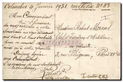 Nossos GERAIS — Geral de Castelnau, Geral Joffre, Geral Pau — editor J.K. n° 9333 — Verso