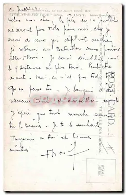 Caricature de fous prétendant être le Kaiser — Donald Mc Gill — Série TWELVE-SEVEN-FOUR, n°1277 — Verso
