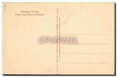 Jane Bénard-Clémentel — Desenho da Messagère de Santé — Editado por YVON — Verso