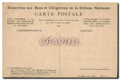 Soldado em ação — Slogan patriótico — Devambez, Imp. Paris, Visé N° 90 — Verso