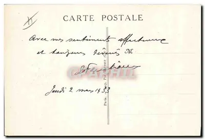 Belfort — 1914 — Honra aos Bravos do 55º R.I.T. — Editor: Lajoux — Verso