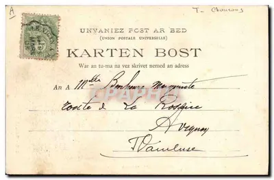 Kalwaryjny i kaplica Port-Blanc — Bretania — Cliché M. Albert Durand, n° 218 — Rewers
