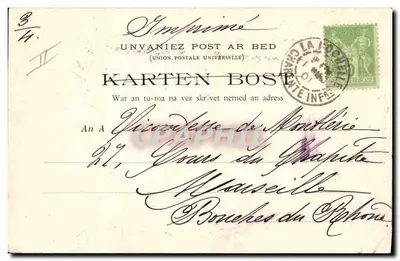 Bretagne — Collectie E. H. — M. & Mme Théodore Botrel — Achterkant