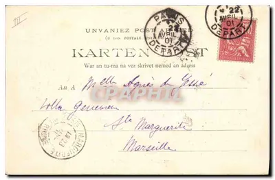 Ogólny widok Port-Blanc — Bretania (Kolekcja E. Hamonic) — Fotografia M. Albert Durand, nr 297 — Rewers