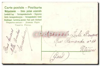 Karta życzeń z holicą — wydawca nie widoczny — numer serii nieczytelny — Rewers
