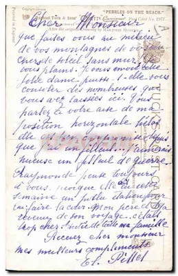Femme en tenue de marin — Coraux — dessin de Marjorie Montyon, 1910 — Verso