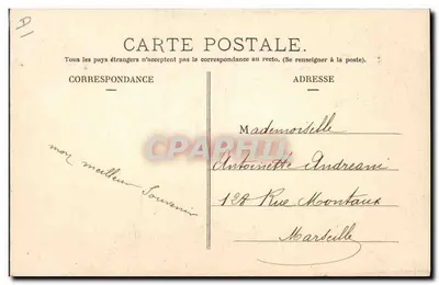 Les Pyrénées — Một cậu bé chăn cừu giữ chặt con chó trung thành « Labrit » — C.C. 1038 — Mặt sau