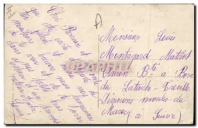 Stara pocztówka Militaria Le General Joffre — Rewers