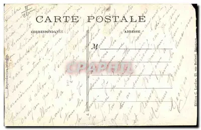 Reims — caricatura de um soldado alemão dominando a cidade em chamas — edição C. Lardier — Verso