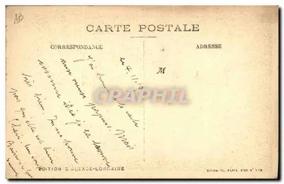 Natal da Alsácia 1918 — soldado e crianças — Edição da Alsácia-Lorena — Verso