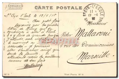En avant les petits gas ! — caricatura militar — G. Glorinet, N° 11 — Verso