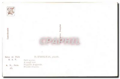 Nagość siedząca przed lustrem — D. Enjolras, pinxit — Salon de Paris, S.A.F., n° 489 — Rewers