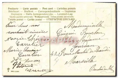 Bonne Année — mchu i gwiazd — wydawca PF, seria 5364 — Rewers