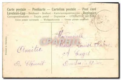 Violetas — Porte Bonheur — Impressoria da Poste — Verso