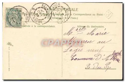 Cerejeiras em flor — A primavera é o mensageiro — K. F. Porteuse, Paris, série 803 — Verso
