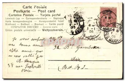 Violes — Mejores deseos — Tarjeta postal — Reverso