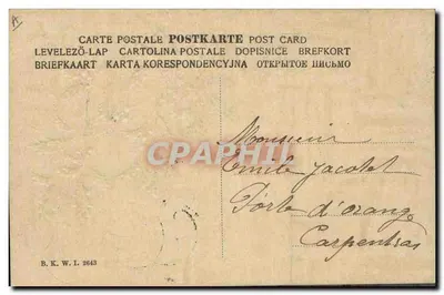 Arranjo de hortência — Primeira ano — editor B.K.W.I. n° 2643 — Verso