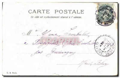 Fleurs de pensées — série 8011 — éditeur G. B. Paris — Verso