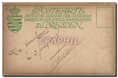 Bilhete postal antigo Cartas — Verso