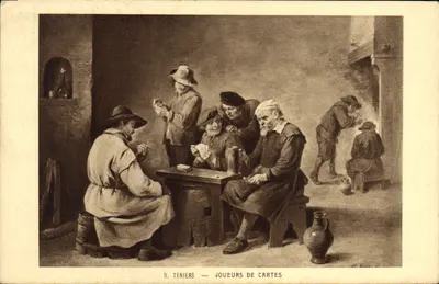 Jogadores de cartas — D. Teniers — Museu de Belas Artes, Strasbourg