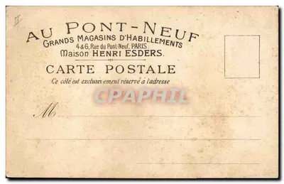 Bilhete postal antigo Enfants Cartes — Verso