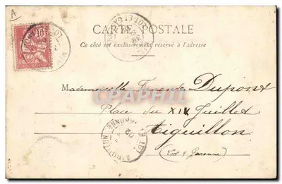 Bilhete postal antigo Bilhetes Postais Antigos Uma Partida de Ecarte em Dez — Verso