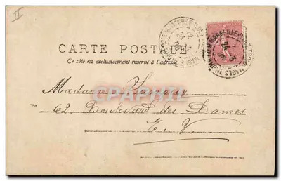 Bilhete postal antigo Criança Cartas — Verso