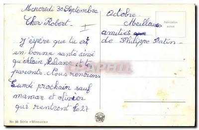 Wiosna śpiewa w moim sercu — Minouvis, seria nr 86 — Rewers