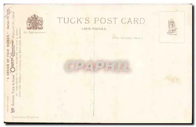 Mulher em oração — O 'Mizpah' — Tuck & Sons, série IV — Verso