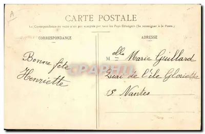 Brest - Vista general del Campo de Batalla durante la Música — Colección Villard, Quimper — Reverso