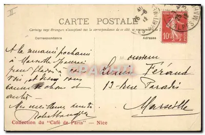 Monte-Carlo — Terrasse de la Musique - Casino de Monte-Carlo — kolekcja Vve Geoffroy-Bidault — Rewers