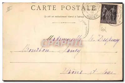 Moulins-sur-Allier — O Kiosque da Música — Editor: Allier — Verso