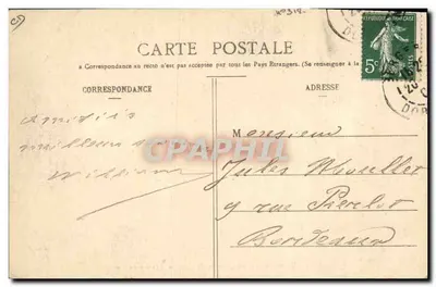 Bergerac — Moune-Sully em seu Castelo de Garrigue — Jardim do Claustro — E. Flouret, editor, Bergerac — Verso