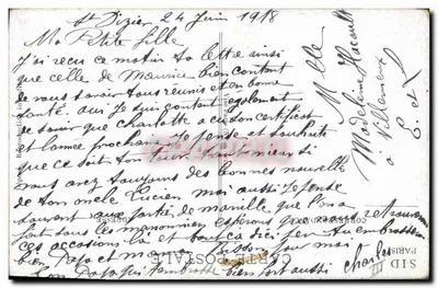 Französischer Soldat im Uniform — Rückkehr von Perm. — Verlag unbekannt, Seriennummer nicht sichtbar — Rückseite