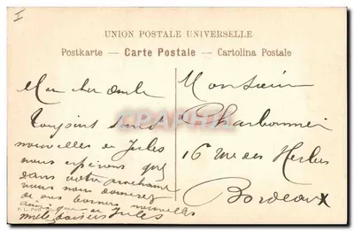 Étude de jeune fille — Greuze — Union Postale Universelle — Verso
