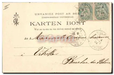 Vitré - Oude herberg Rue de Paris — Collectie E. Hamonic, onbekende uitgever, n° 356 — Achterkant