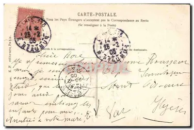 Wiołka w wiszącym koszyku — Urodziny — K.F. wydawcy, Paryż — Rewers