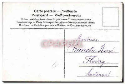 Vigne et colombe — Bonne Fête — uitgever niet zichtbaar — Achterkant