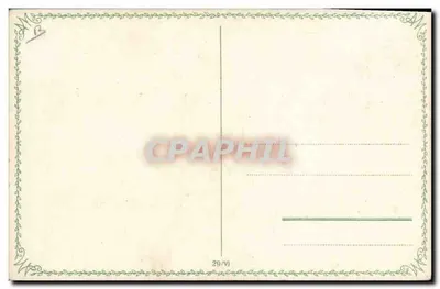 Cazador en ropa de senderismo — con perro — dibujo firmado 'T.M.' — Reverso