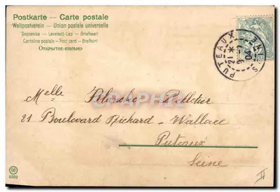 Zwei Frauen, die Blumen pflücken — Mailick — Verlag Mailick, Seriennummer nicht sichtbar — Rückseite