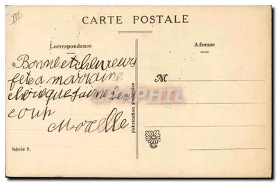 Dziewczyna sadzaca — z wodówką i garncikiem — rysunek Moniki, seria 9 — Rewers