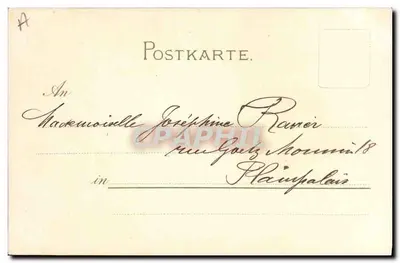 Jeune femme — portrait — Messner & Buch Leipzig, 12 Künstler-Postkarten Serie 1900, Schöne Frauen geschnitzt — Verso