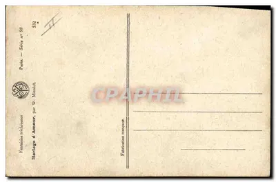 Deux pommes — scène symbolique — Fantassies trichromes, série 532, par W. Miaulet — Verso
