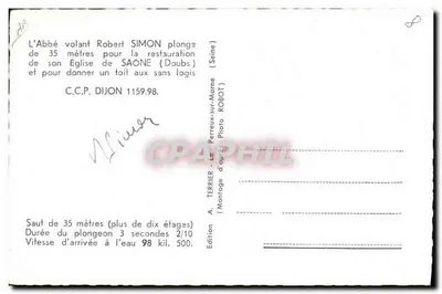 Pulo do Abbé Robert Simon — Igreja de Saône (Doubs) — Edição A. Terrier — Verso