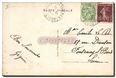 Malo-les-Bains - Place Turenne — editor L.P. 12, reprodução proibida — Verso