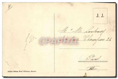Gran San Bernardo — Los perros descubren un viajero perdido — J.J. n° 8481 — Reverso