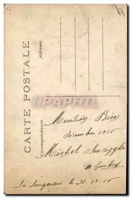 Le Général PAU et son État-Major — 1914 — G.A.M. Paris — Verso