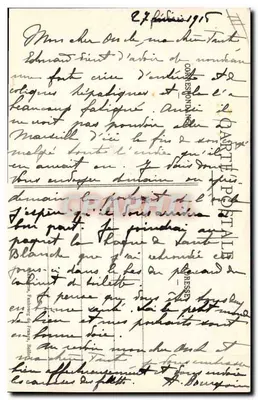 St-AMARIN - Visita do Presidente da República - 9 de Agosto de 1915 — Verso