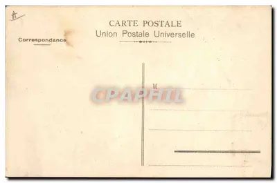 Campo retrancado de Paris — carta postal com mapa topográfico — Union Postale Universelle — Verso