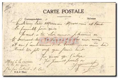 Soldato che scrive una lettera — Agosto 1914 — Disegno di G. Scott, tratto da L'Illustration — Verso
